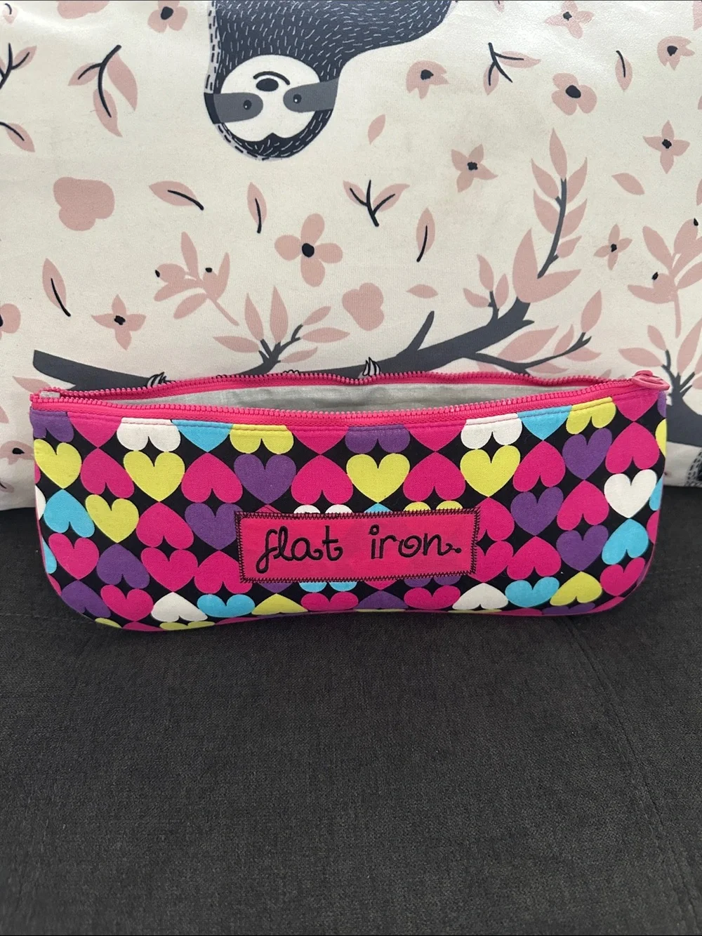 Heart Print heat resistant thermal tool Pouch - Pink Multicolor